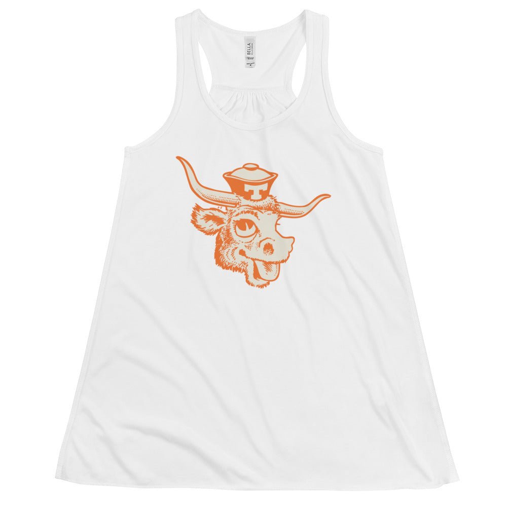 Texas Longhorns Vintage Women's Flowy Tank Top - 1940s Silly Sailor Art W Tank Top - rivalryweek