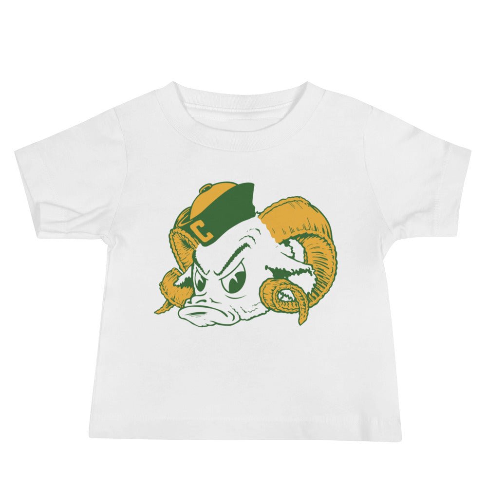 Throwback CSU Rams Baby T Shirt - 1940s Sailor Ram Art Baby Staple Tee - Rivalry Week