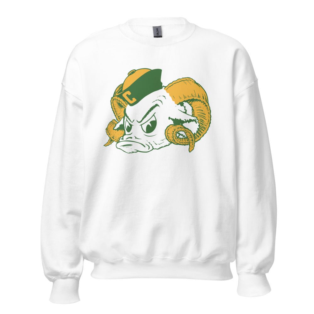 Throwback CSU Rams Crew Neck Sweatshirt - 1940s Sailor Ram Art Sweatshirt - Rivalry Week