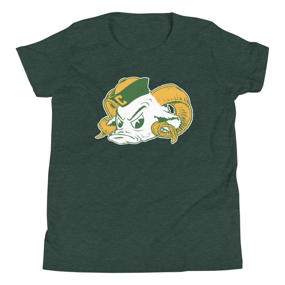 Throwback CSU Rams Kids Youth Shirt - 1940s Sailor Ram Art Youth Staple Tee - Rivalry Week