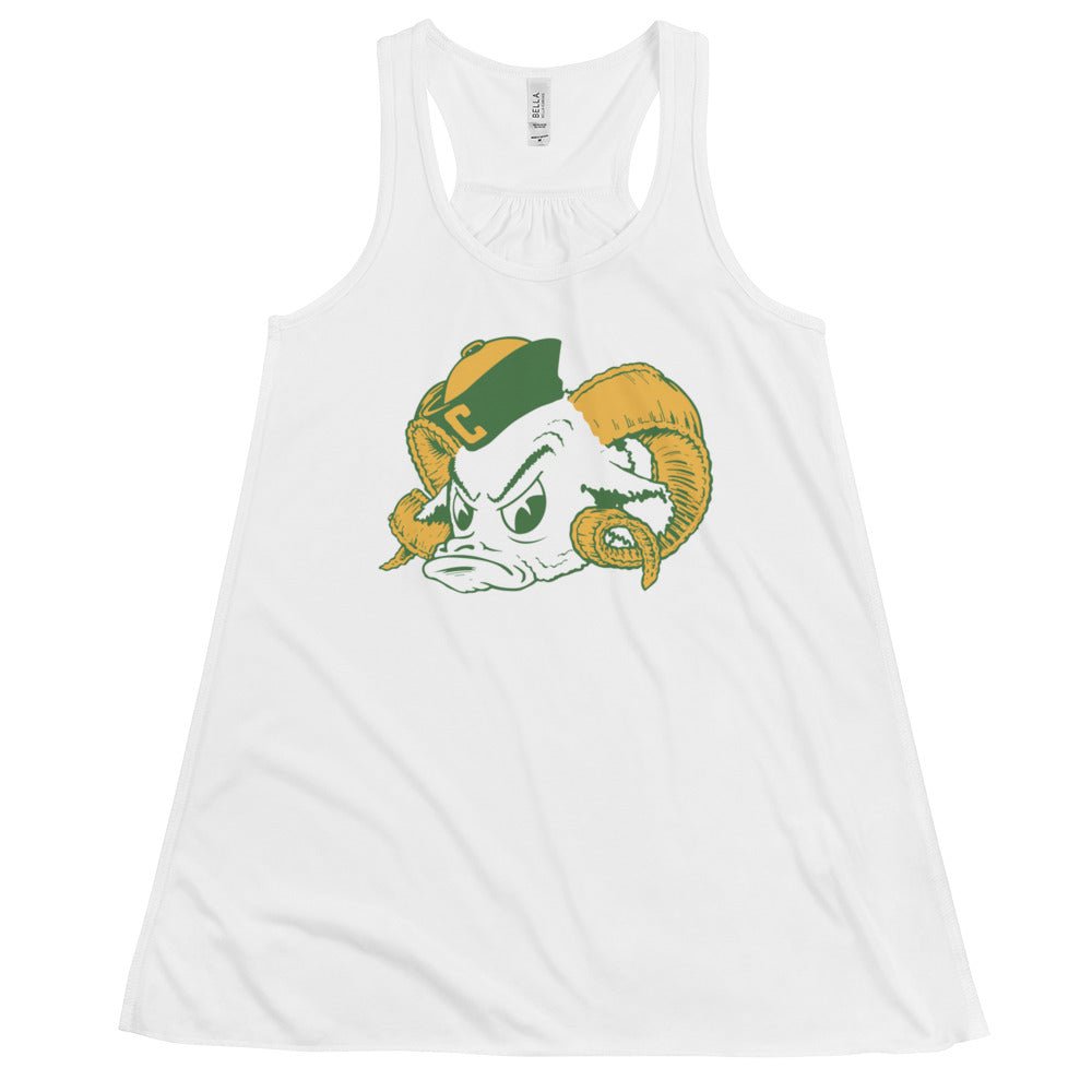 Throwback CSU Rams Women's Flowy Tank Top - 1940s Sailor Ram Art W Tank Top - Rivalry Week