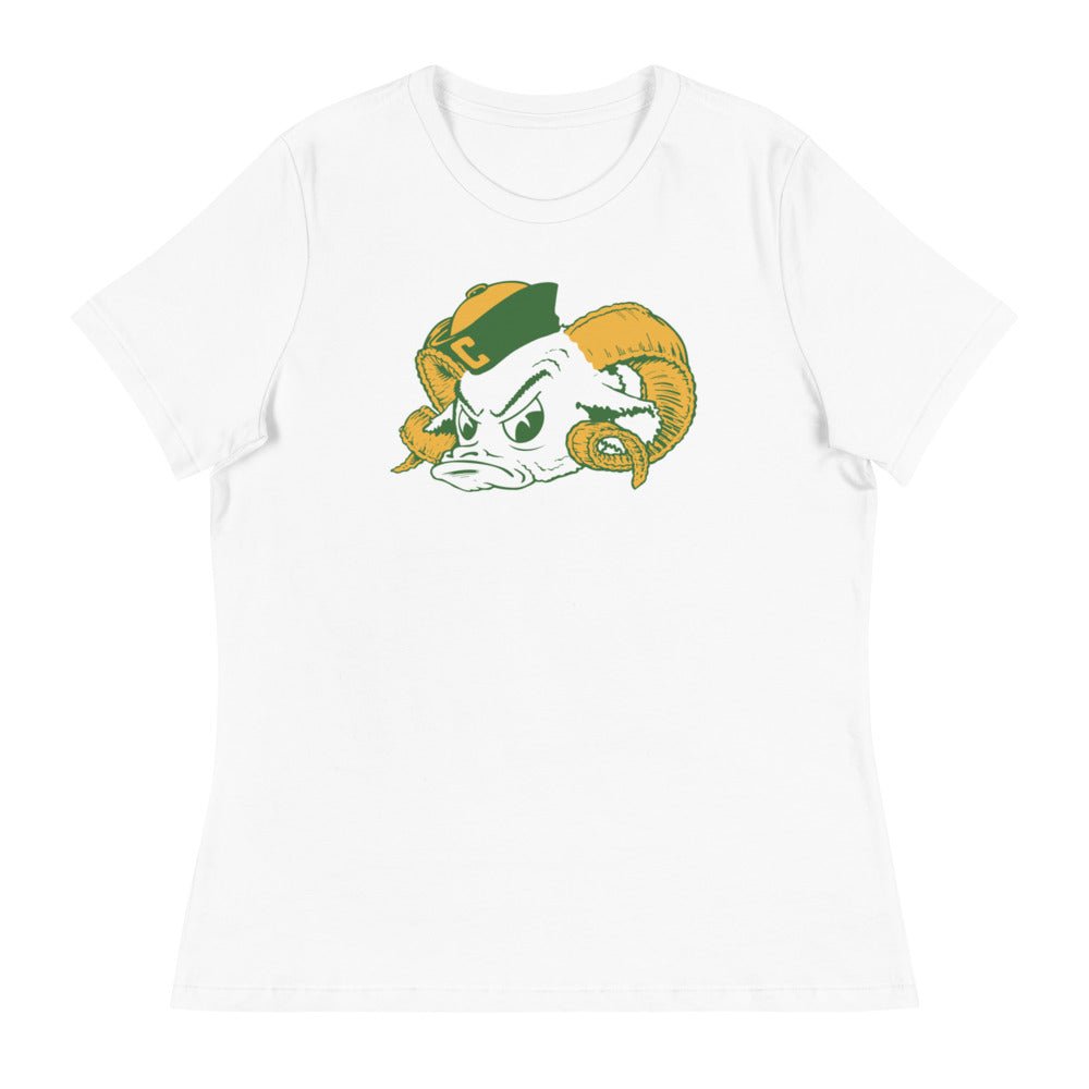 Throwback CSU Rams Women's Relaxed Shirt - 1940s Sailor Ram Art W Relaxed T Shirt - Rivalry Week