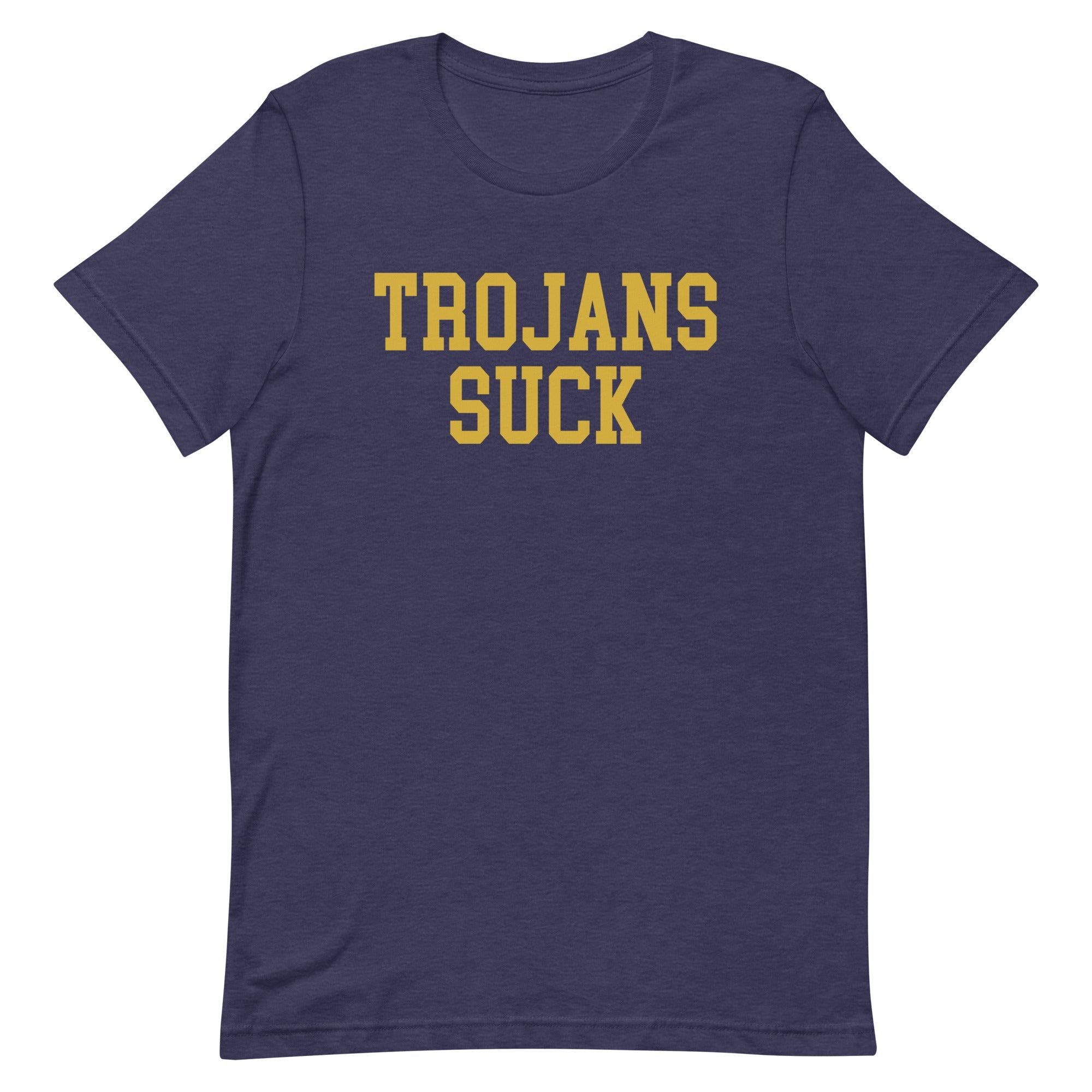 Trojans Suck Notre Dame Rivalry T Shirt Heather Navy Blue Shirt - rivalryweek