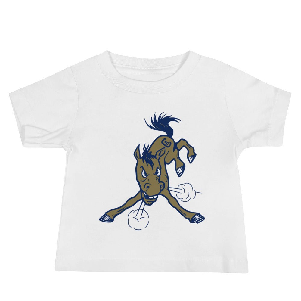 UC Davis Vintage Mascot Baby T Shirt - 1950s Wild Mustang Art Baby Staple Tee - Rivalry Week