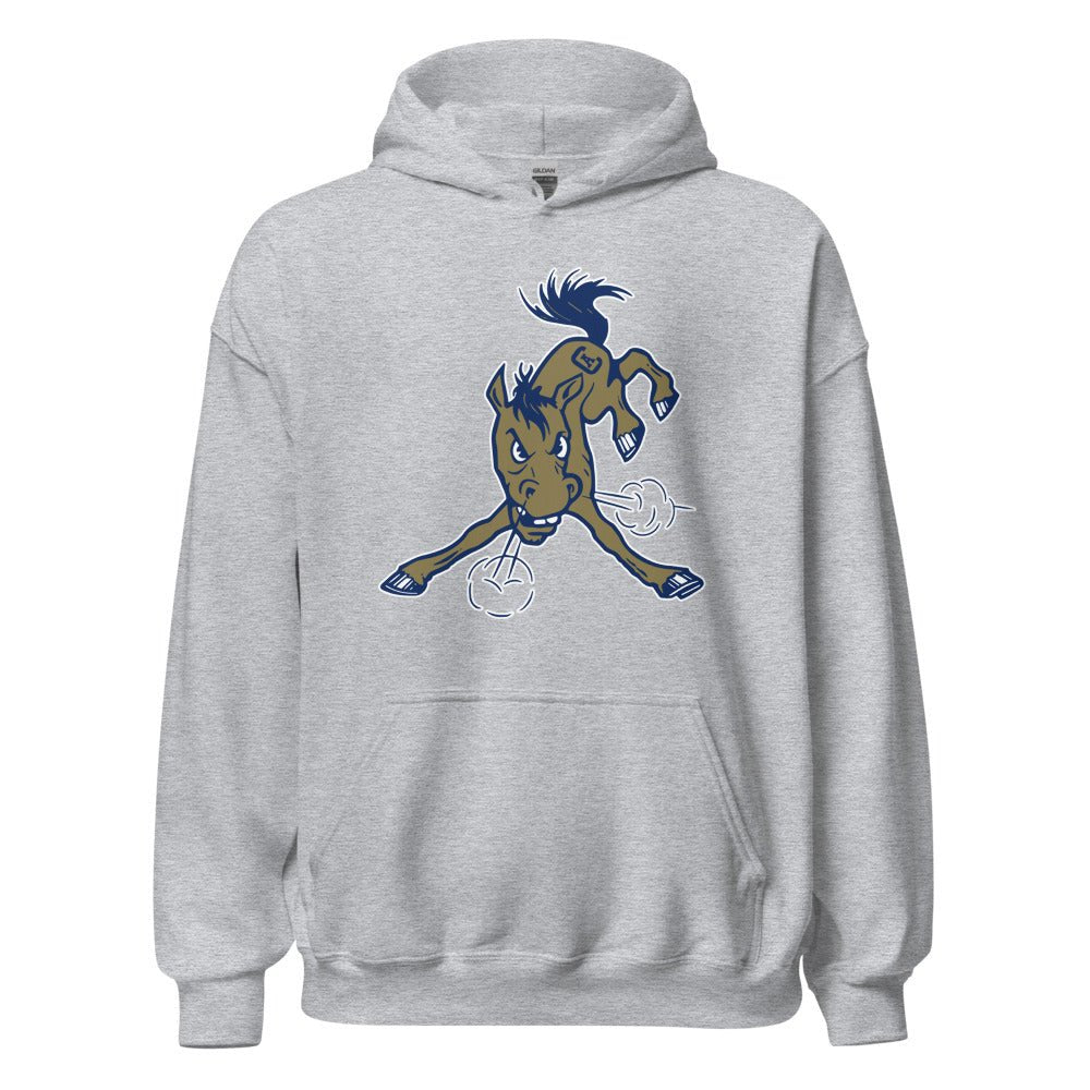 UC Davis Vintage Mascot Hoodie - 1950s Wild Mustang Art Hoodie - Rivalry Week