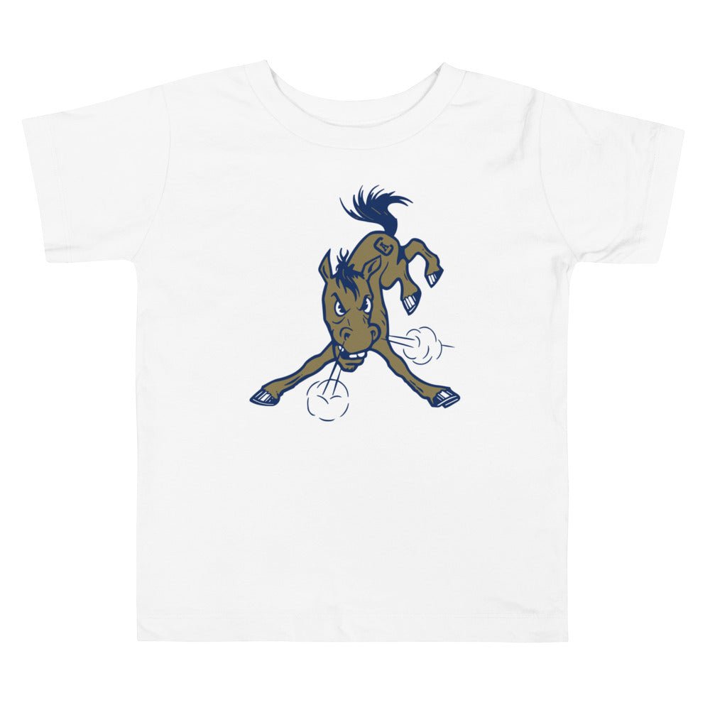 UC Davis Vintage Mascot Toddler T Shirt - 1950s Wild Mustang Art Toddler Staple Tee - Rivalry Week