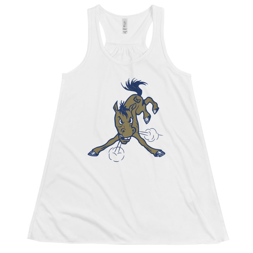 UC Davis Vintage Mascot Women's Flowy Tank Top - 1950s Wild Mustang Art W Tank Top - Rivalry Week