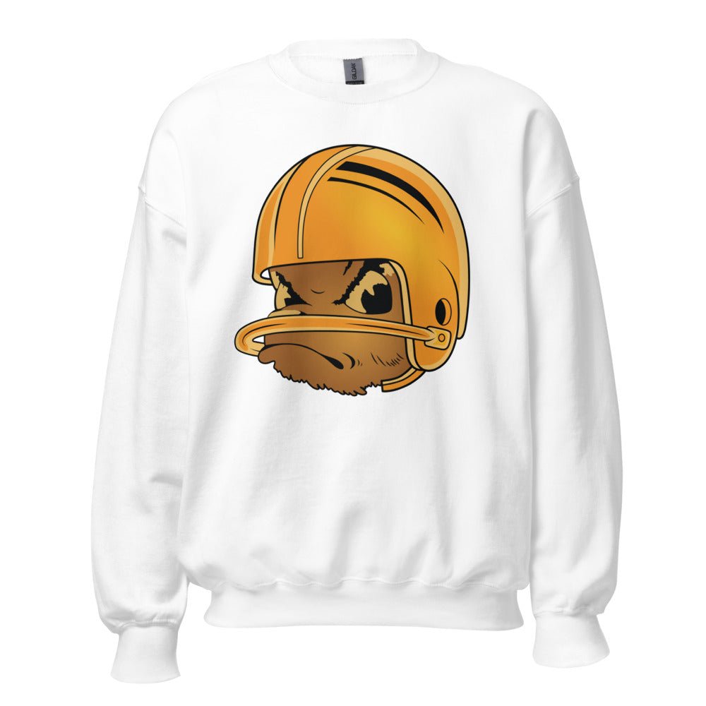 UCLA Vintage Football Crew Neck Sweatshirt - 1950s Single Bar Helmet Art Sweatshirt - rivalryweek