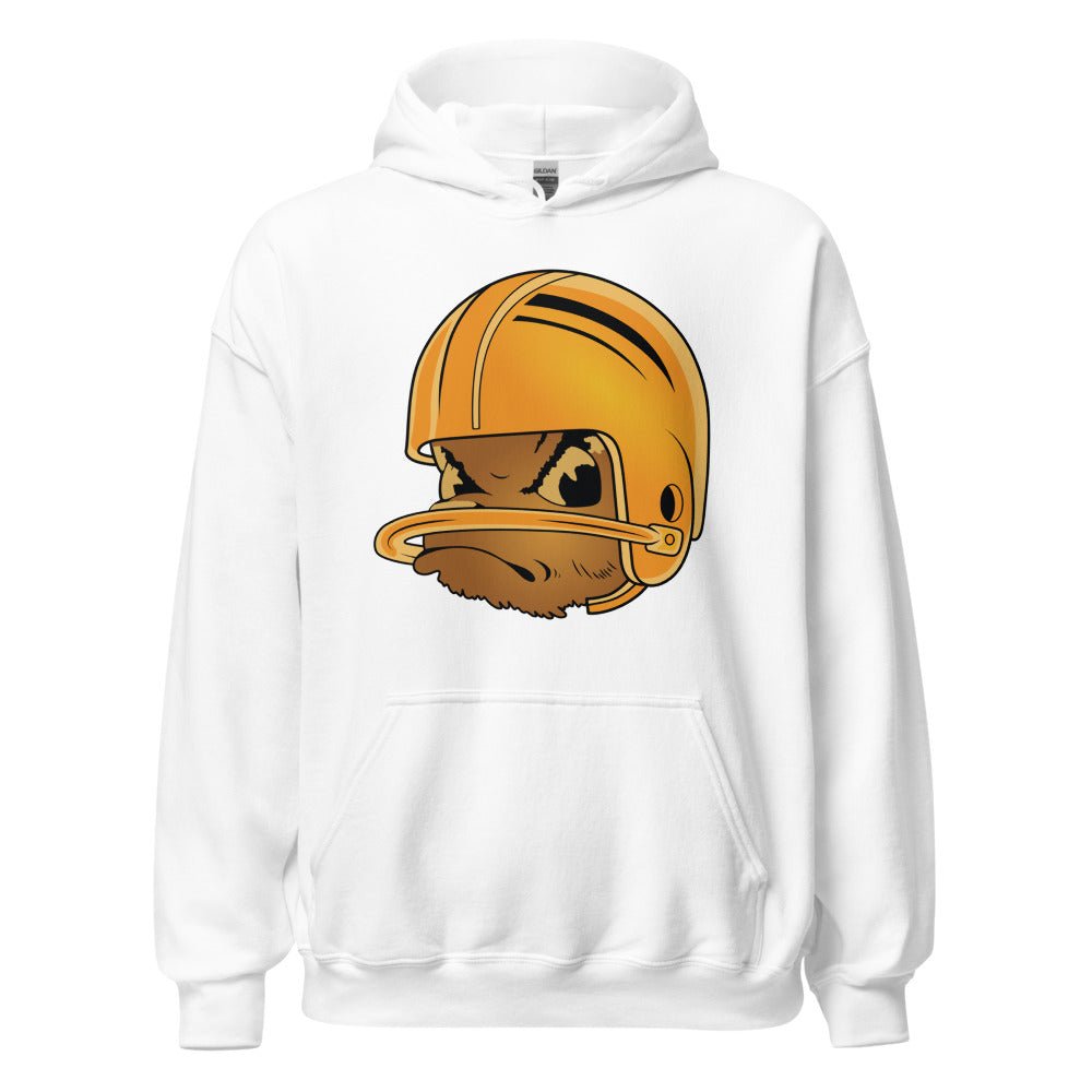 UCLA Vintage Football Hoodie - 1950s Single Bar Helmet Art Hoodie - rivalryweek