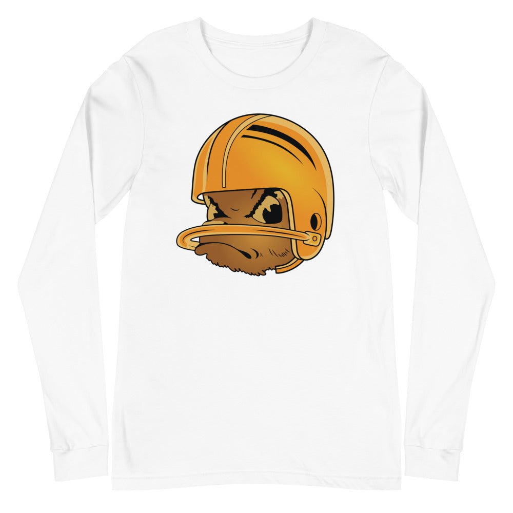 UCLA Vintage Football Long Sleeve Shirt - 1950s Single Bar Helmet Art Long Sleeve Shirt - rivalryweek