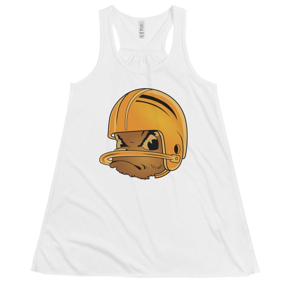 UCLA Vintage Football Women's Flowy Tank Top - 1950s Single Bar Helmet Art W Tank Top - rivalryweek