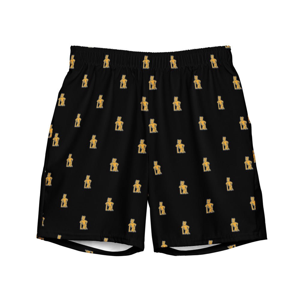 UCLA Vintage Swim Trunks - 1950s LA Bruin Black Pattern Swim Trunks - Rivalry Week