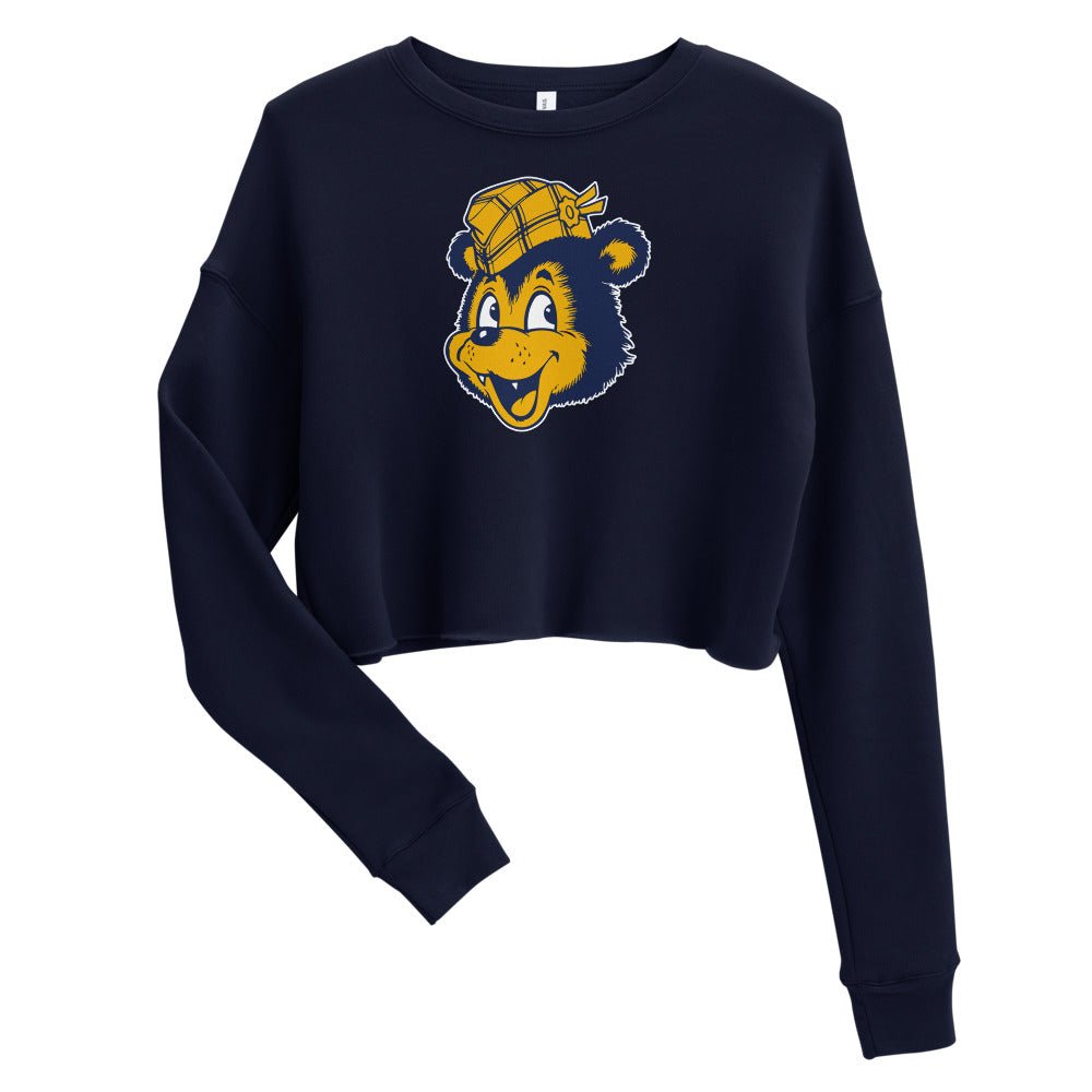 UC Riverside Vintage Women's Cropped Sweatshirt - 1950s Happy Highlander Mascot Art Cropped Sweatshirt - Rivalry Week