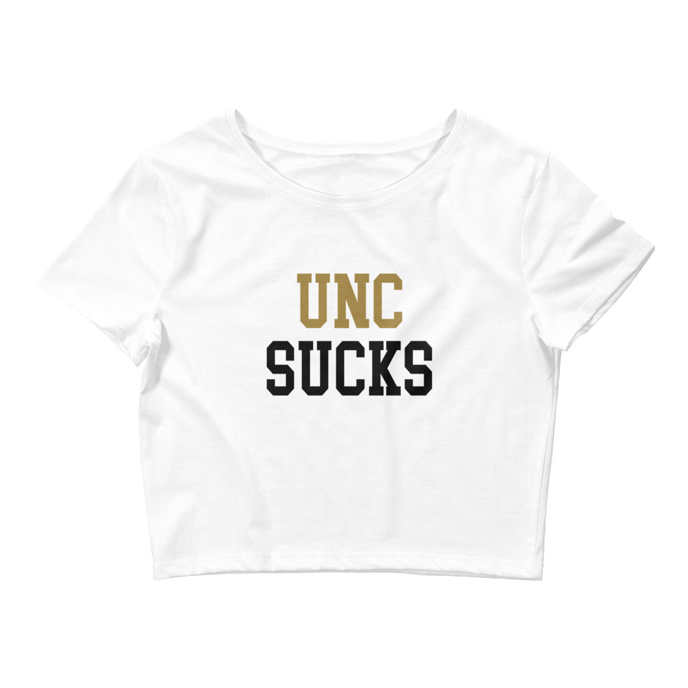 UNC Sucks Wake Forest Rivalry Crop Top White Crop Top - rivalryweek