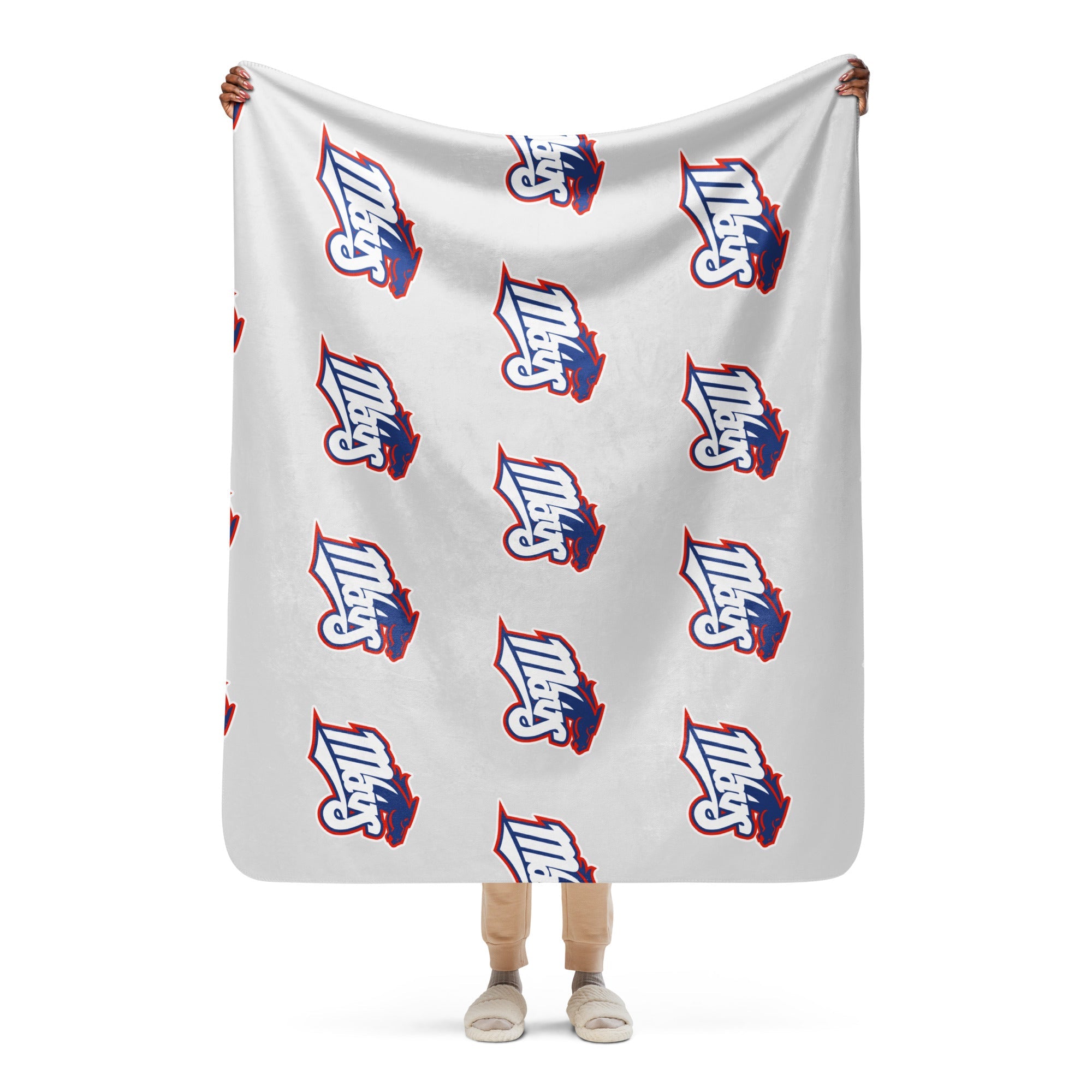 Upper Makefield Mavs - Patterned Baseball/Softball Sherpa blanket - Rivalry Week