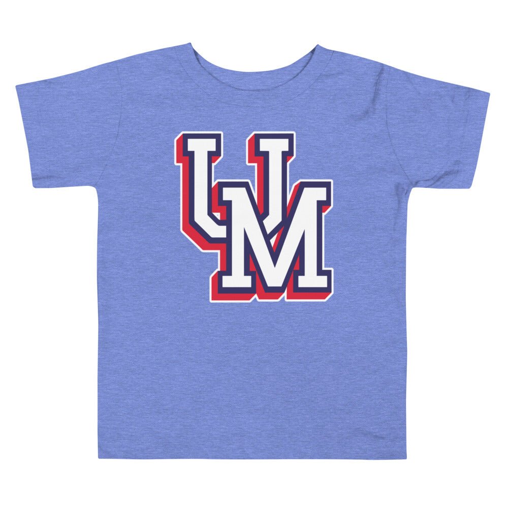 Upper Makefield Toddler T Shirt - UM Block Baseball & Softball Logo Art Toddler Staple Tee - Rivalry Week