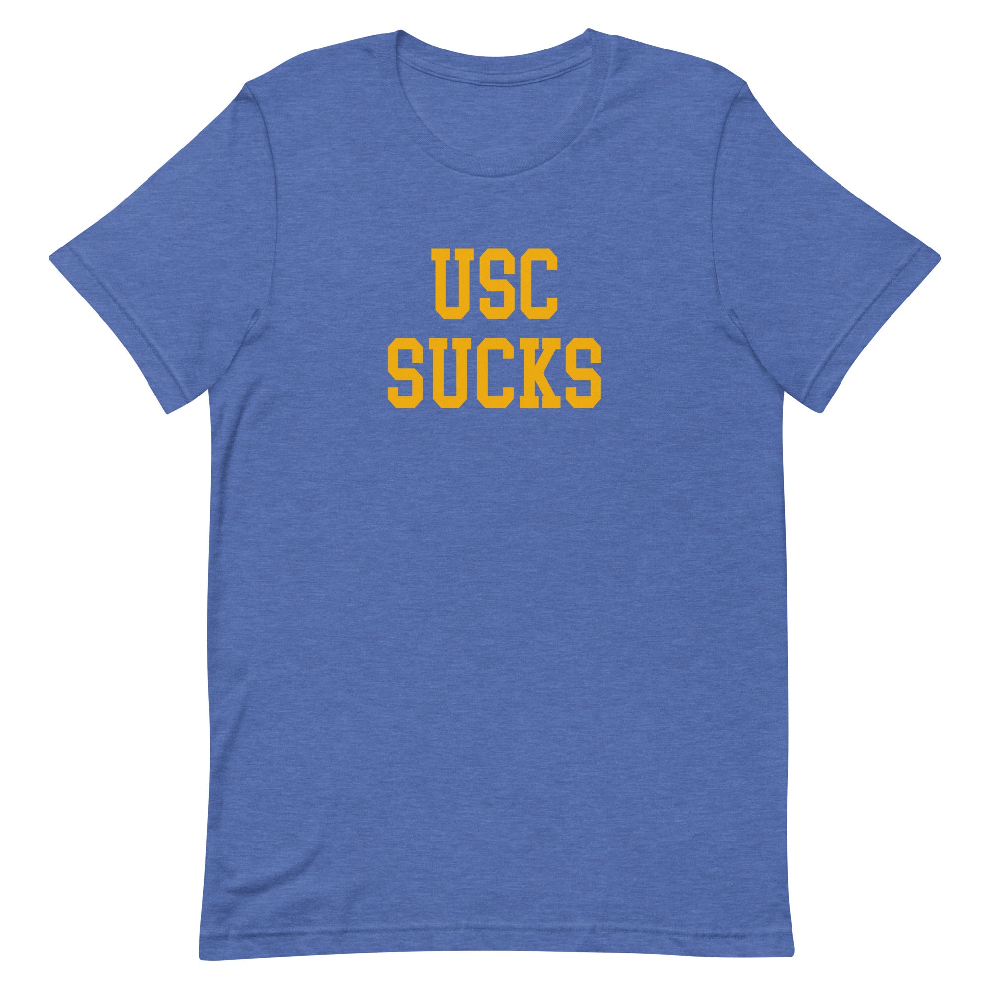 USC Sucks UCLA Rivalry T Shirt Heather Blue Shirt - rivalryweek