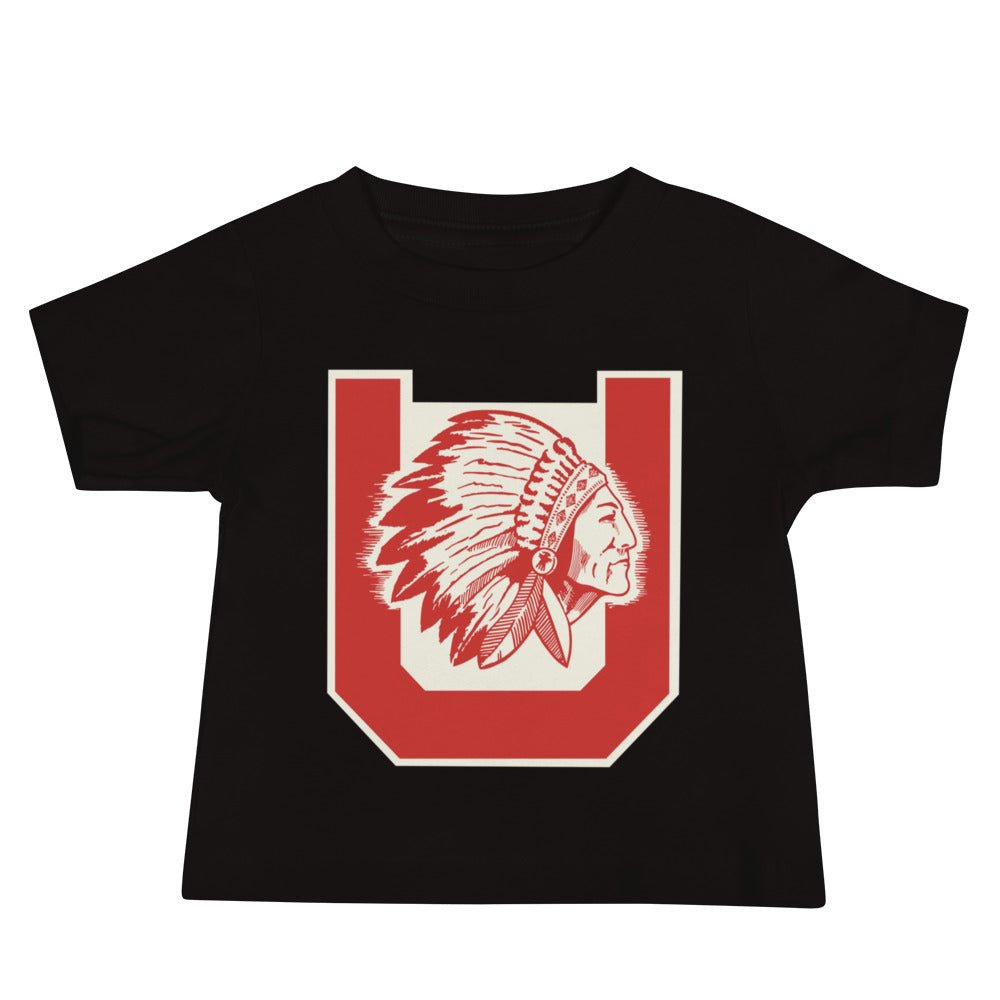 Utah Vintage Baby T Shirt - 1950 Utes Decal Art Baby Staple Tee - rivalryweek