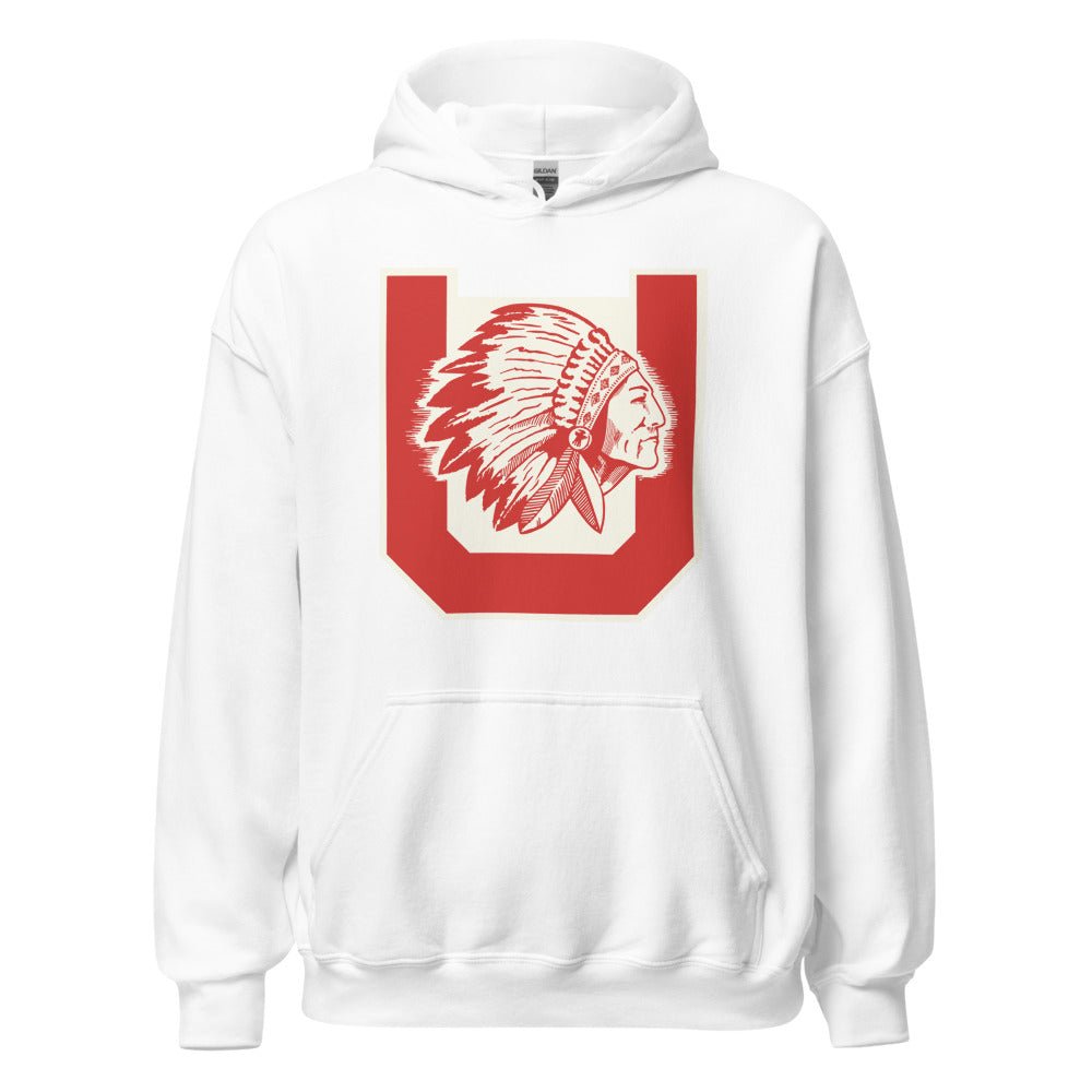 Utah Vintage Hoodie - 1950 Utes Decal Art Hoodie - rivalryweek