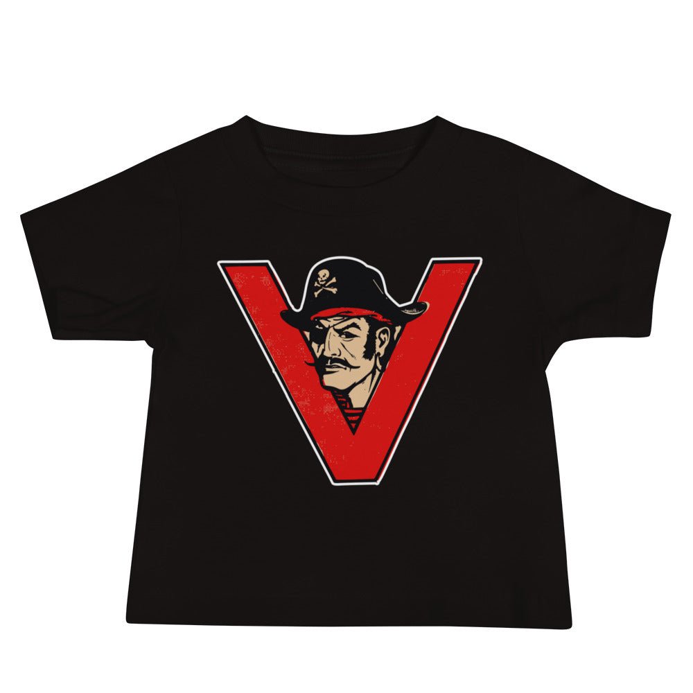 Ventura College Baby T Shirt - 1940s Vintage Pirates Art Baby Staple Tee - rivalryweek