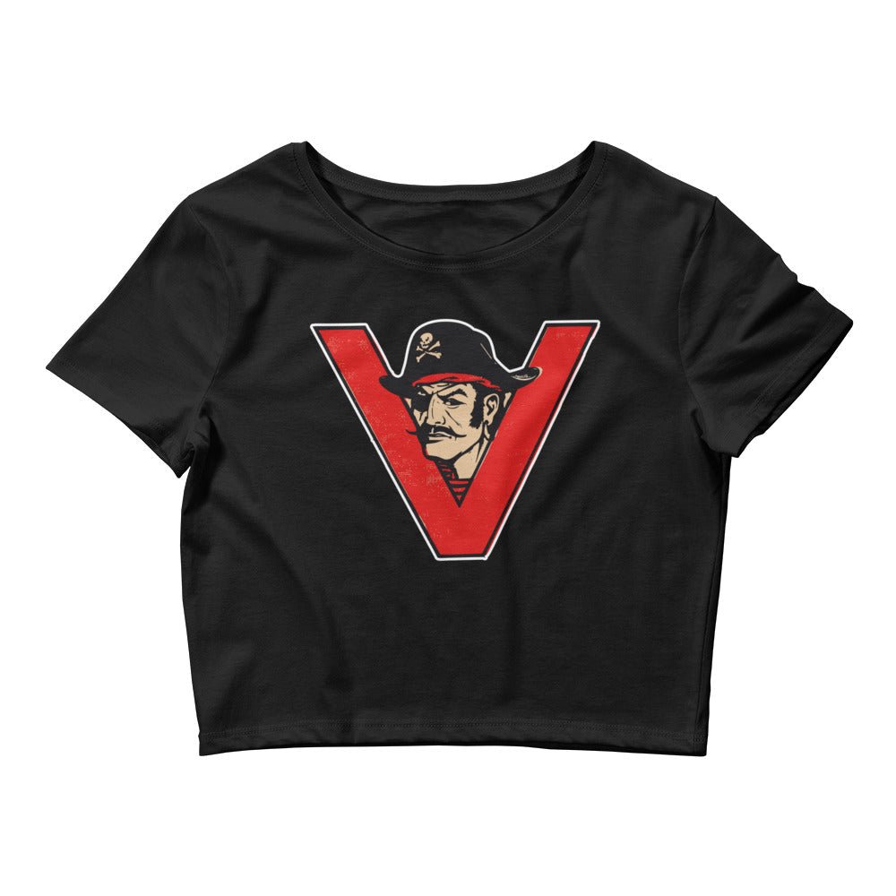 Ventura College Crop Top - 1940s Vintage Pirates Art Crop Top - rivalryweek