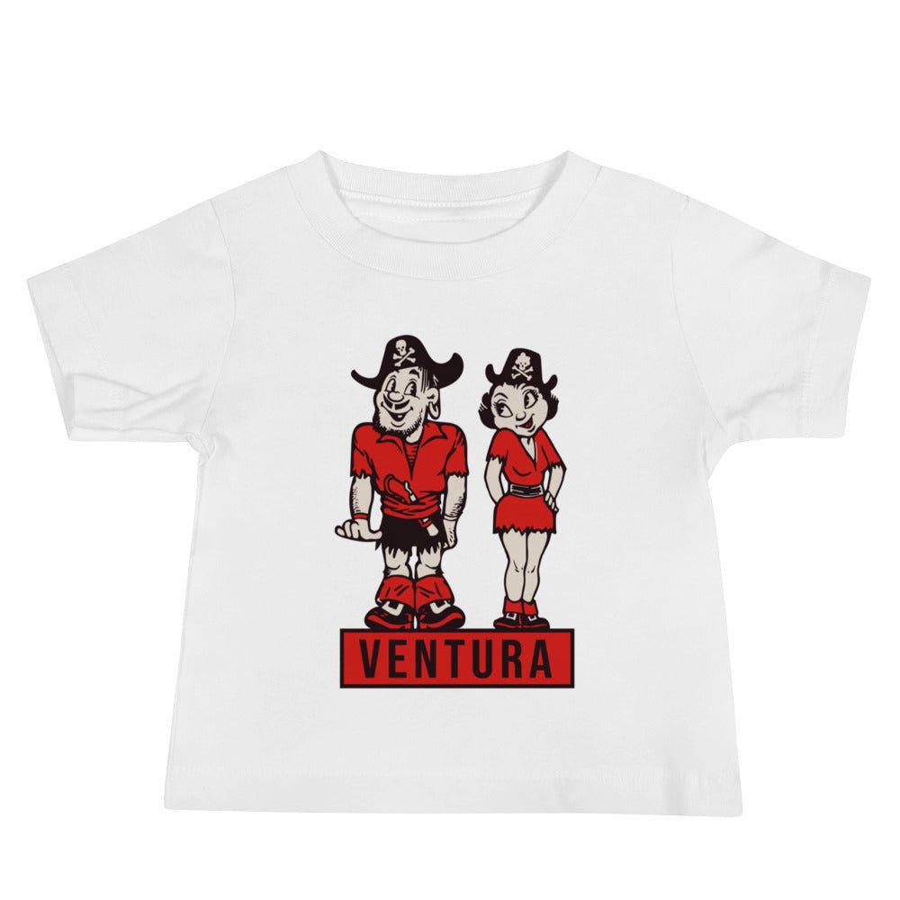 Ventura College Vintage Baby T Shirt - 1950s Pirates in Love Art Baby Staple Tee - rivalryweek