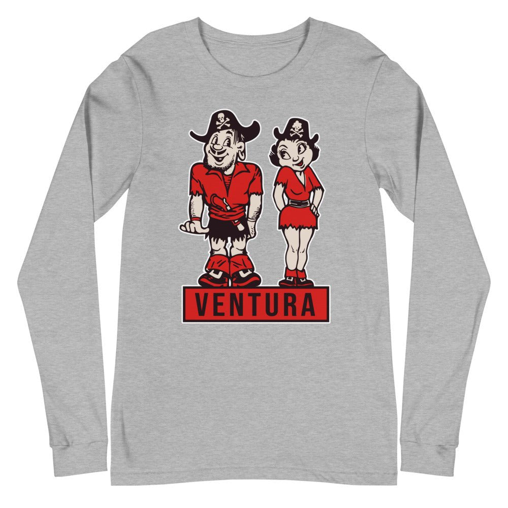 Ventura College Vintage Long Sleeve Shirt - 1950s Pirates in Love Art Long Sleeve Shirt - rivalryweek