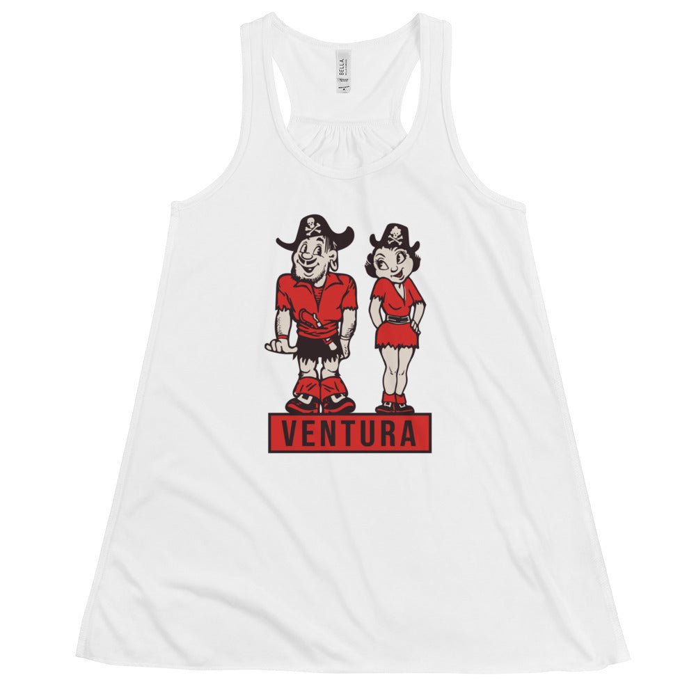 Ventura College Vintage Women's Flowy Tank Top - 1950s Pirates in Love Art W Tank Top - rivalryweek