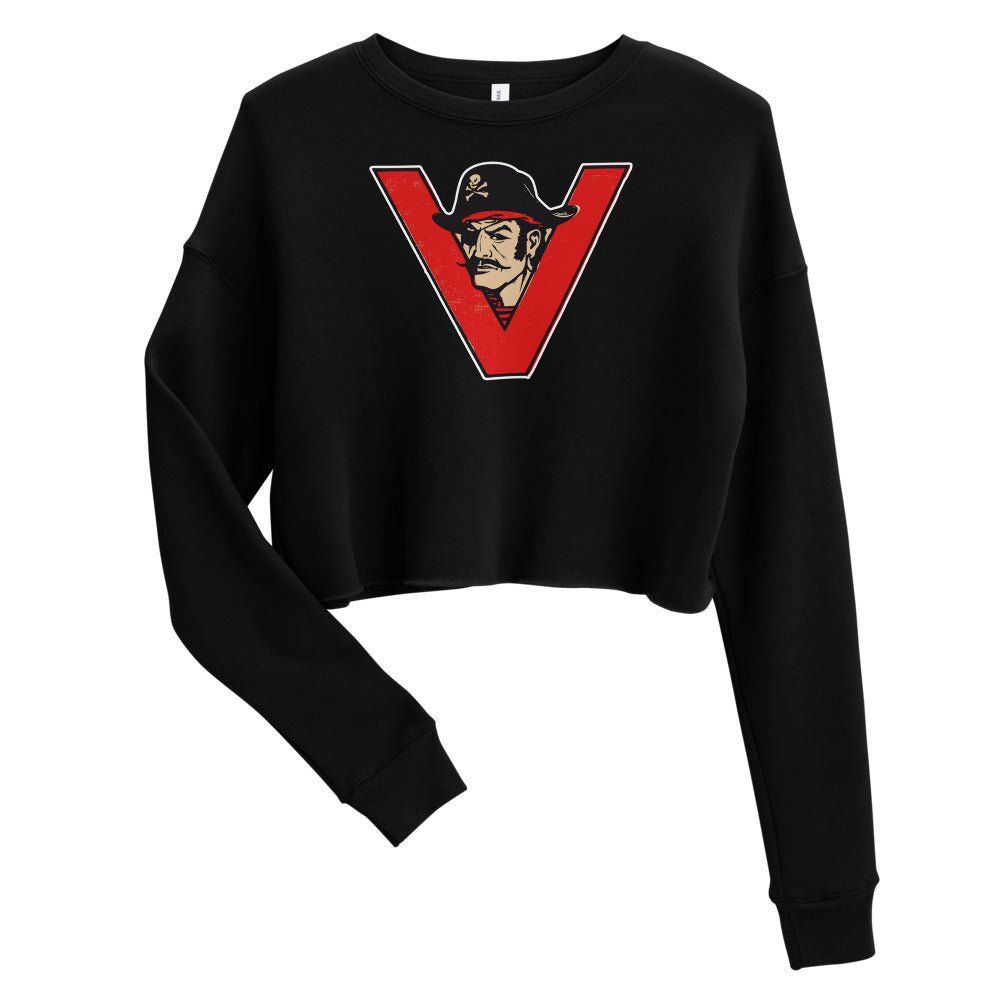 Ventura College Women's Cropped Sweatshirt - 1940s Vintage Pirates Art Cropped Sweatshirt - rivalryweek