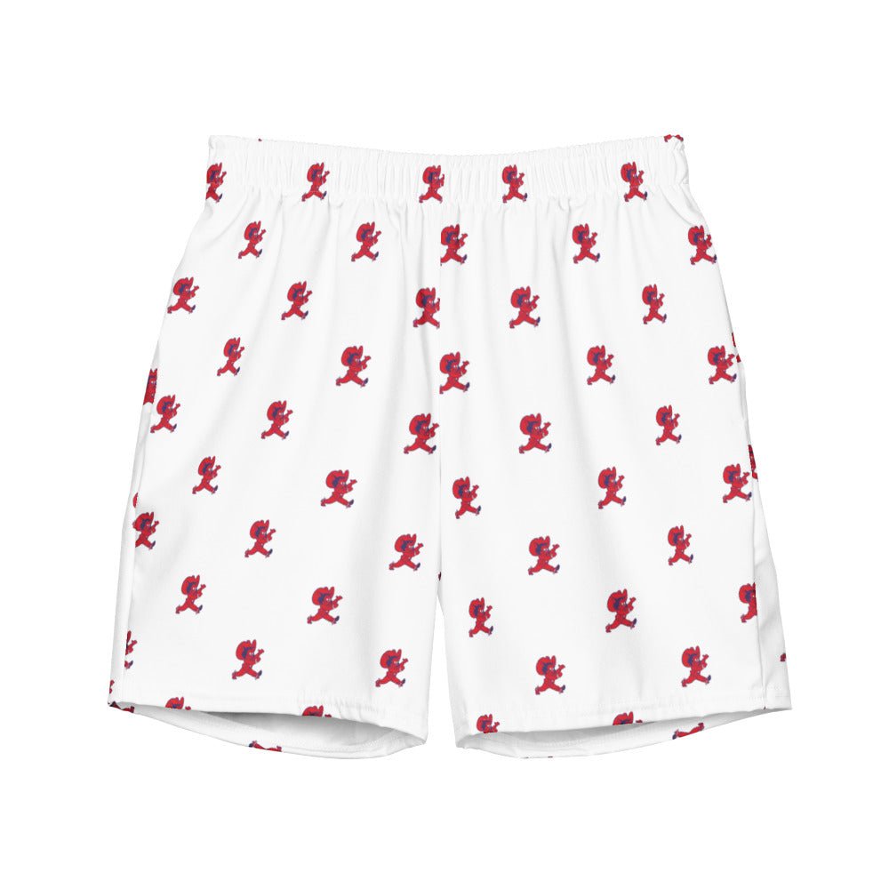 Vintage Arizona Swim Trunks - 1950s Western Wildcat White Pattern Swim Trunks - Rivalry Week