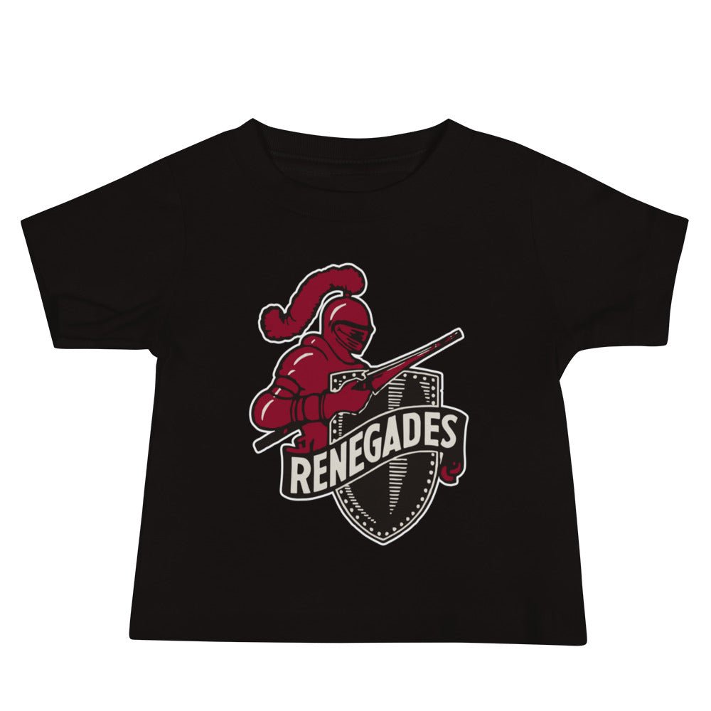 Vintage Bakersfield College Baby T Shirt - 1940s Rengades Mascot Art Baby Staple Tee - rivalryweek