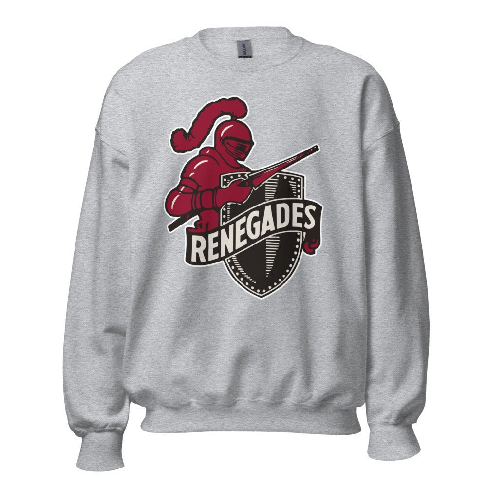 Vintage Bakersfield College Crew Neck Sweatshirt - 1940s Rengades Mascot Art Sweatshirt - rivalryweek