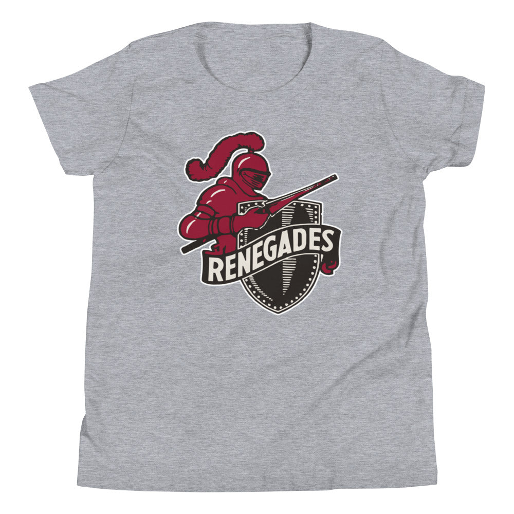 Vintage Bakersfield College Kids Youth Shirt - 1940s Rengades Mascot Art Youth Staple Tee - rivalryweek