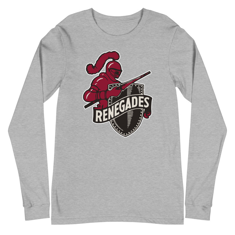 Vintage Bakersfield College Long Sleeve Shirt - 1940s Rengades Mascot Art Long Sleeve Shirt - rivalryweek