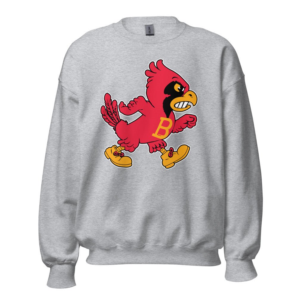 Vintage Ball State Crew Neck Sweatshirt - 1940s Marching Cardinal Art Sweatshirt - rivalryweek