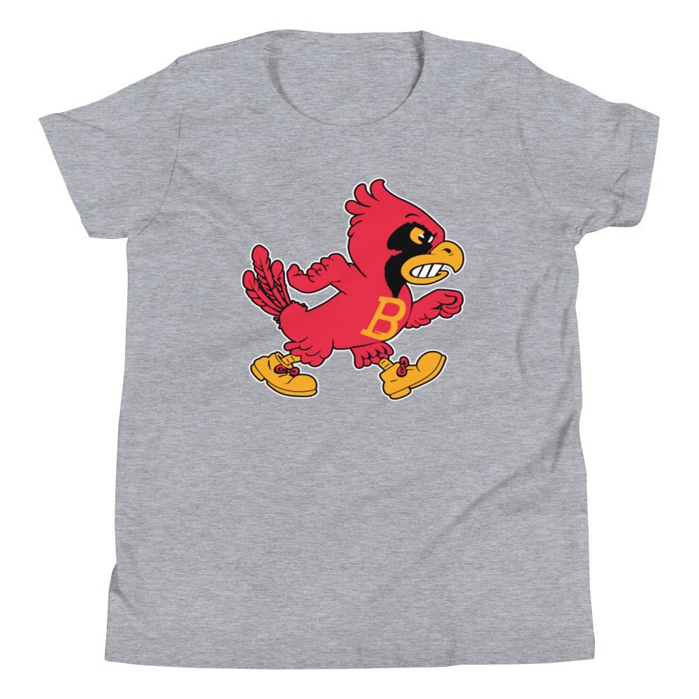 Vintage Ball State Kids Youth Shirt - 1940s Marching Cardinal Art Youth Staple Tee - rivalryweek