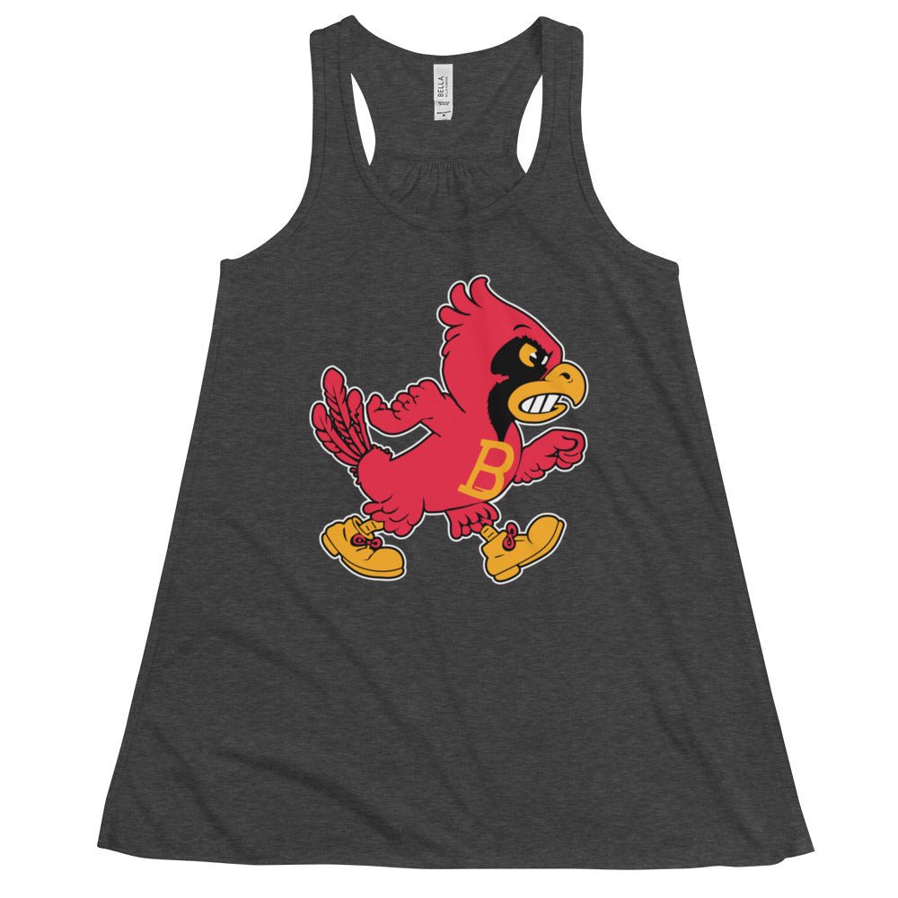 Vintage Ball State Women's Flowy Tank Top - 1940s Marching Cardinal Art W Tank Top - rivalryweek