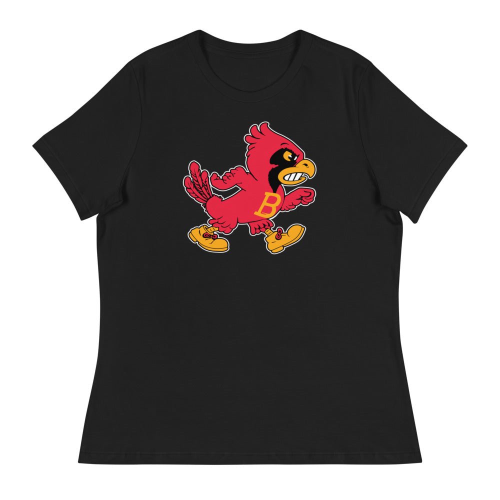 Vintage Ball State Women's Relaxed Shirt - 1940s Marching Cardinal Art W Relaxed T Shirt - rivalryweek