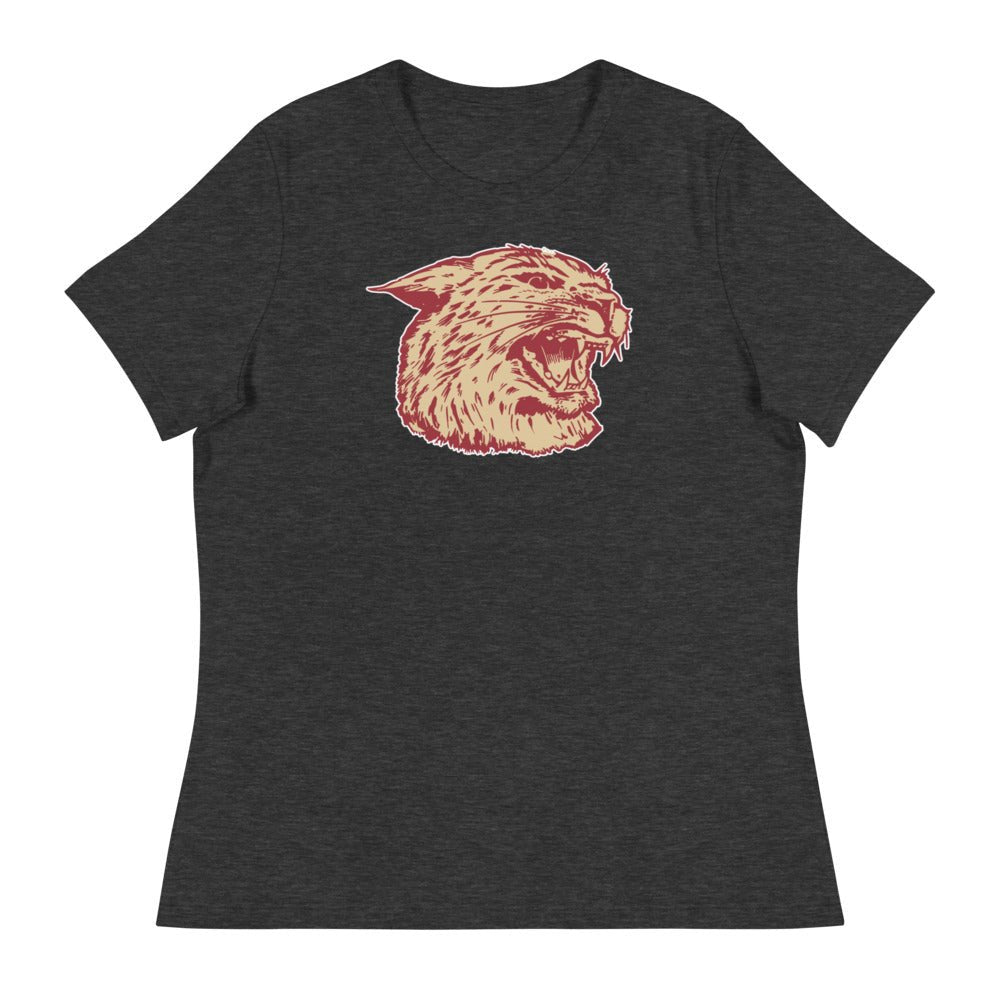 Vintage Bates Women's Relaxed Shirt - 1940s The Wild Cat Art W Relaxed T Shirt - Rivalry Week