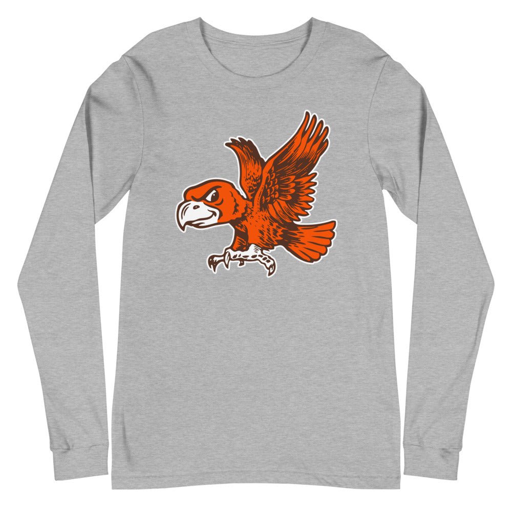 Vintage BGSU Long Sleeve Shirt - 1965 Flying Falcon Art Long Sleeve Shirt - rivalryweek