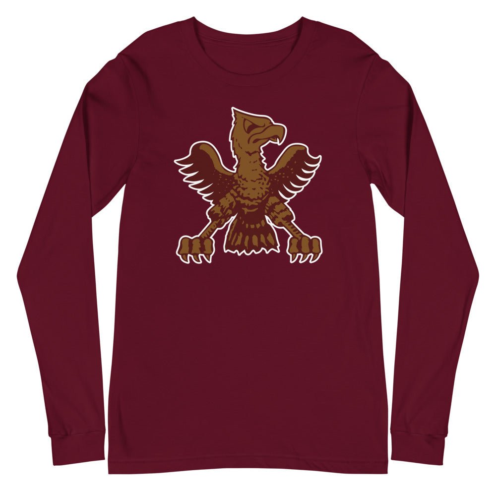 Vintage Boston College Eagle Mascot Long Sleeve Shirt - 1946 Vintage BC Eagle Mascot Art Long Sleeve Shirt - rivalryweek