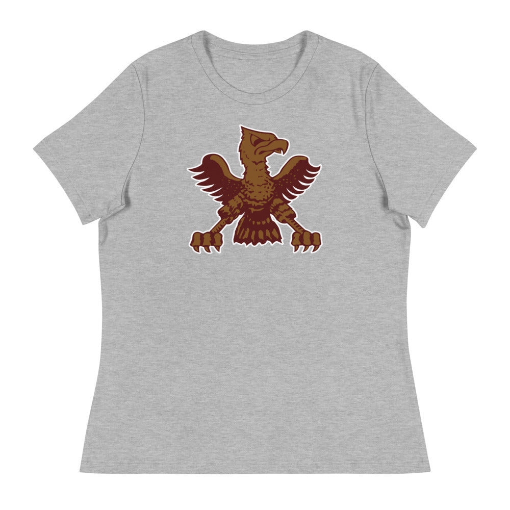 Vintage Boston College Eagle Mascot Women's Relaxed Shirt - 1946 Vintage BC Eagle Mascot Art W Relaxed T Shirt - rivalryweek