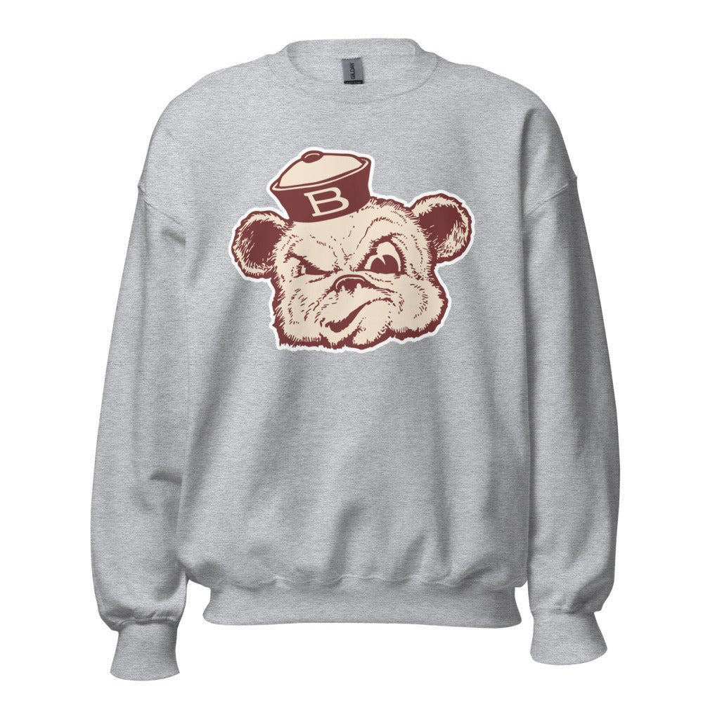 Vintage Brown Crew Neck Sweatshirt - 1940s Sailor Bear Art Sweatshirt - rivalryweek