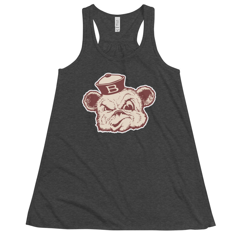 Vintage Brown Women's Flowy Tank Top - 1940s Sailor Bear Art W Tank Top - rivalryweek