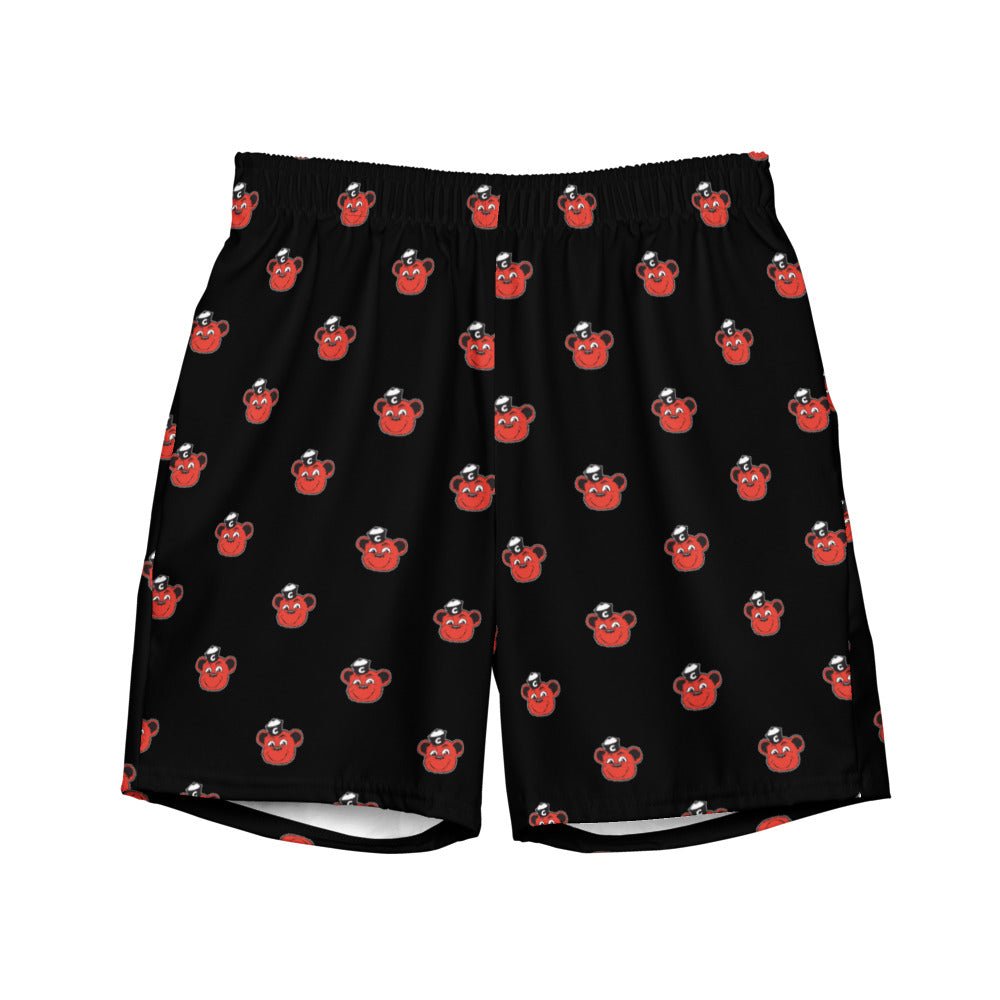 Vintage Cincinnati Swim Trunks - 1950s Sailor Bearcat Mascot Black Pattern Swim Trunks - Rivalry Week