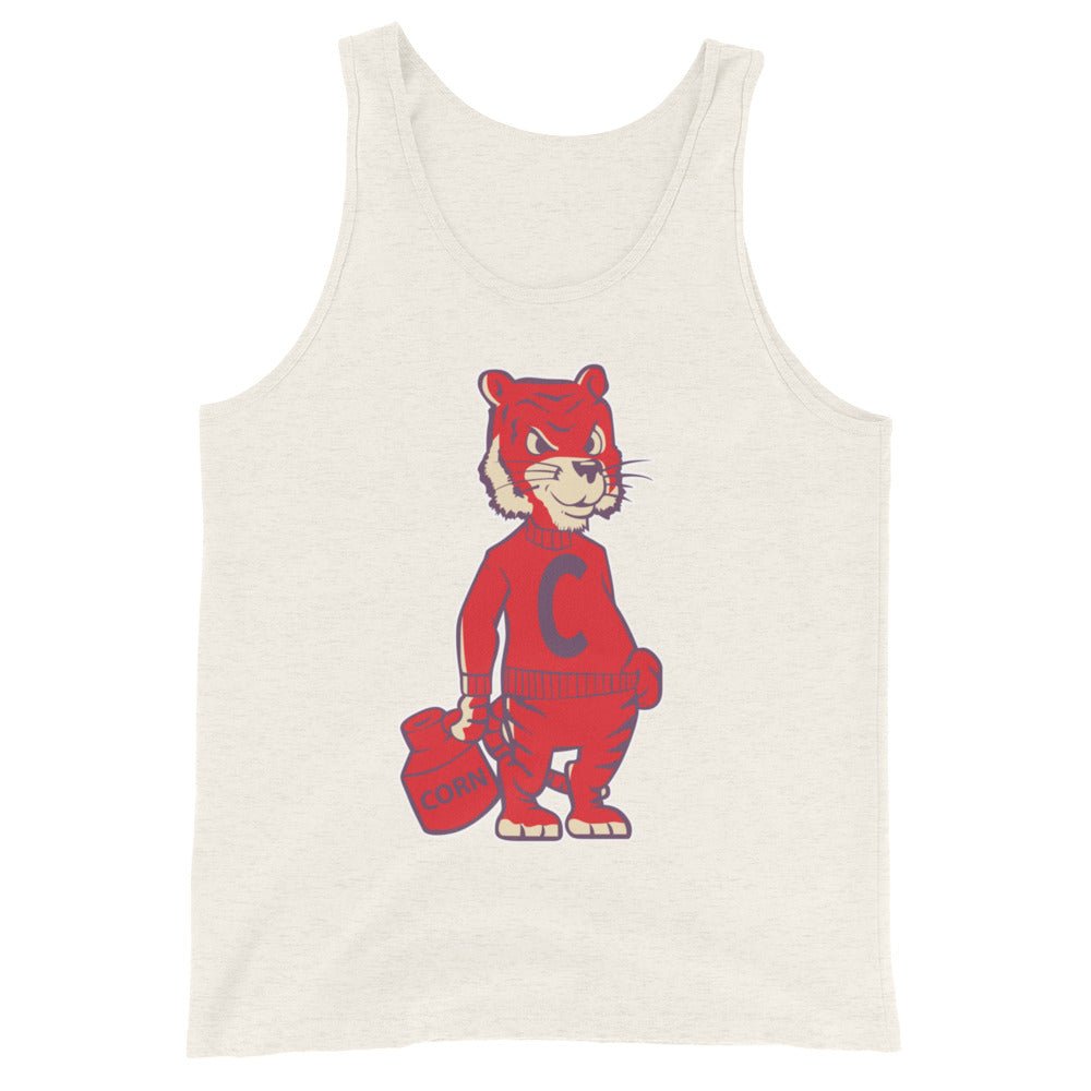 Vintage Clemson Mascot Men's Tank Top - 1950s Corn Whiskey Cat Mascot Art Mens Tank Top - rivalryweek