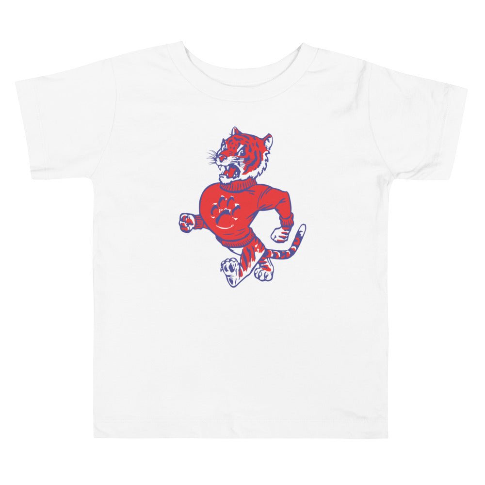 Vintage Clemson Toddler T Shirt - 1950s Struttin' Tiger Mascot Art Toddler Staple Tee - rivalryweek