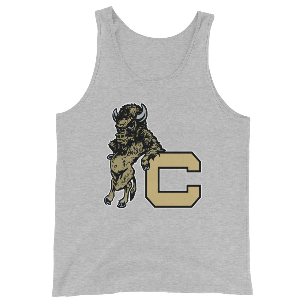 Vintage Colorado Buffalo Men's Tank Top - 1940s Buffalo with Attitude Art Mens Tank Top - rivalryweek