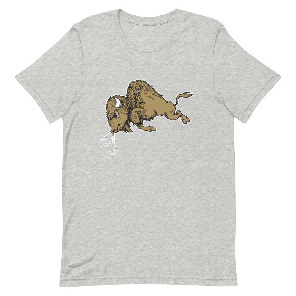 Vintage Colorado Buffalo Shirt - 1940s Stampeding Buffalo Art Shirt - rivalryweek