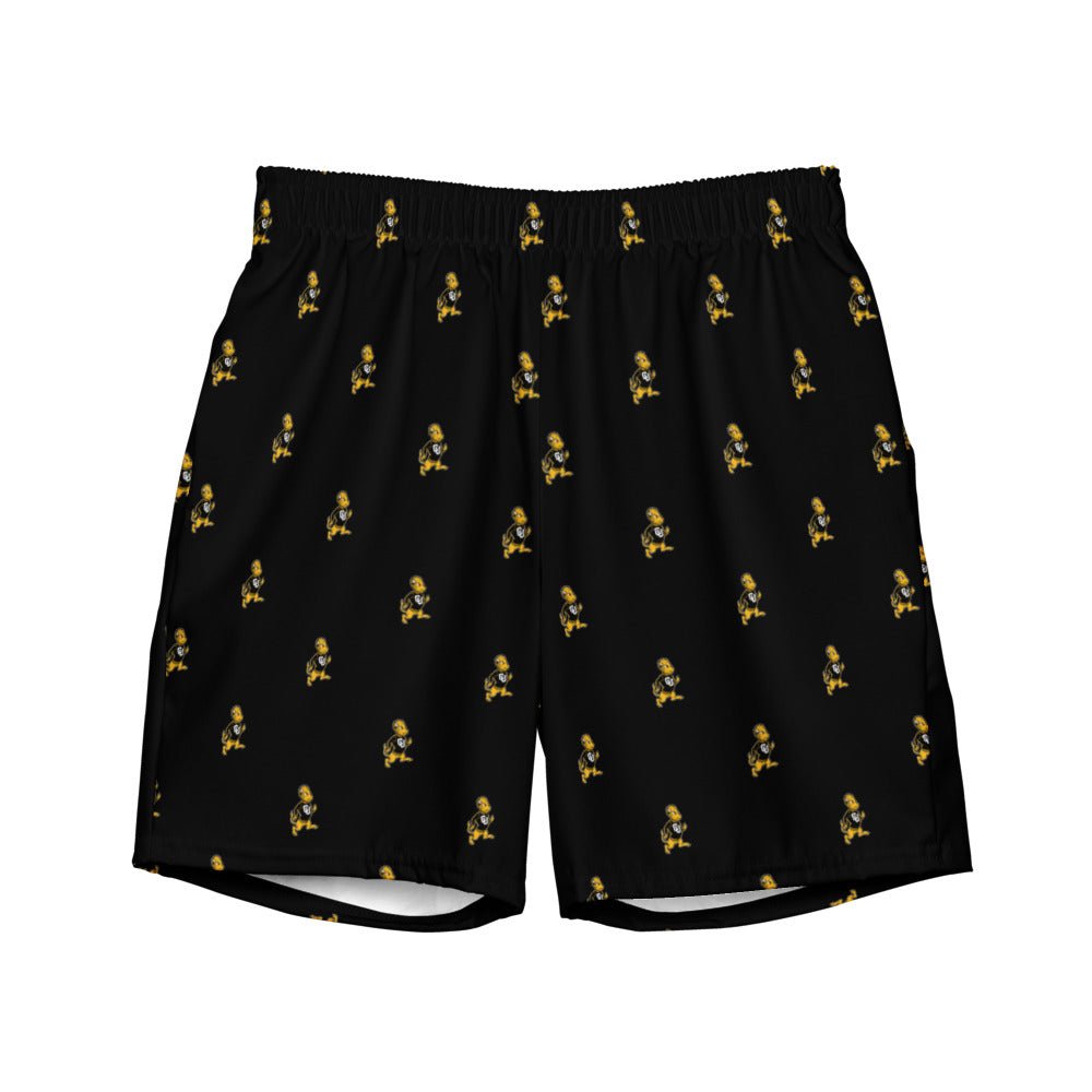 Vintage Colorado Buffalo Swim Trunks - 1940s Buffalo with Attitude Black Pattern Swim Trunks - Rivalry Week